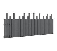 vidaXL Tête de lit Murale Gris 204x3x80 cm Bois Massif de pin