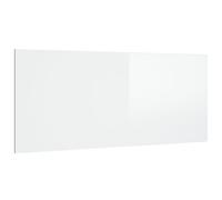 vidaXL Tête de Lit Murale Meubles de Chambre à Coucher Accessoire de Lit Tête de Cadre de Lit Double Blanc Brillant 200x1,5x80 cm Bois d'Ingénierie