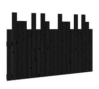 vidaXL Tête de lit Murale Noir 127,5x3x80 cm Bois Massif de pin