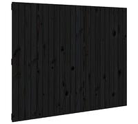 vidaXL Tête de lit Murale Noir 140x3x110 cm Bois Massif de pin