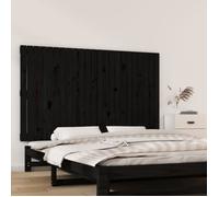 vidaXL Tête de lit murale Noir 147x3x90 cm Bois massif de pin 824897