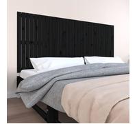 Vidaxl Tête De Lit Murale Noir 204x3x90 Cm Bois Massif De Pin Marron
