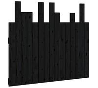 vidaXL Tête de lit Murale Noir 95,5x3x80 cm Bois Massif de pin