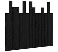 Vidaxl Tête De Lit Murale Noir 95,5x3x80 Cm Bois Massif De Pin Multicolore
