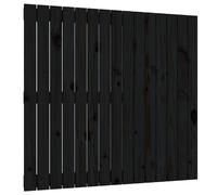 Vidaxl Tête De Lit Murale Noir 95,5x3x90 Cm Bois Massif De Pin Multicolore