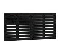 Tête de Lit Murale, Panneau de Lit, Accessoire de Lit, Meuble de Chambre à Coucher Intérieur, Noir 126x3x63 cm Bois Massif de Pin
