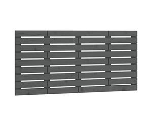 vidaXL Tête de Lit Murale, Panneau de Lit, Accessoire de Lit, Meuble de Chambre à Coucher Intérieur, Gris 126x3x63 cm Bois Massif de Pin