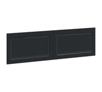 vidaXL Tête de lit Murale Utrecht Noir Bois d'ingénierie, Tête de lit Murale Moderne, résistante à l'humidité, Gain de Place, Chic et Robuste en Bois agencé