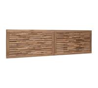 vidaXL Tête de lit Naturel Bois de Teck Massif, Tête de lit Murale Rustique, en Teck, Design rectangulaire, pour Une Chambre Tendance et Gain de Place