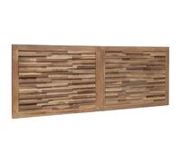 vidaXL Tête de lit Naturel Bois de Teck Massif, Tête de lit Murale Rustique, en Teck, Design rectangulaire, pour Une Chambre Tendance et Gain de Place