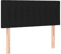 Vidaxl Tête De Lit Noir 100x5x78/88 Cm Tissu Noir