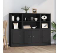 Vidaxl Tête De Lit Noir 103,5x3x81 Cm Bois Massif De Pin Multicolore