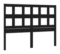 vidaXL Tête de lit Noir 125,5x4x100 cm Bois massif de pin