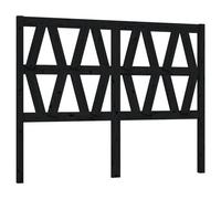 vidaXL Tête de lit Noir 126x4x100 cm Bois massif de pin