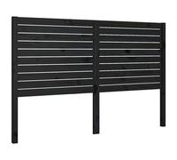 vidaXL Tête de lit Noir 126x4x100 cm Bois massif de pin
