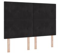 vidaXL Tête de lit Noir 144 cm Velours | Disponible en plusieurs teintes stylées, Ajustable pour s’adapter à ton lit, En velours doux pour une touche d’élégance