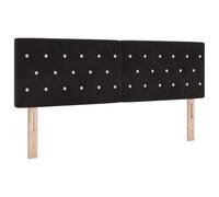 vidaXL Tête de lit Noir 144 cm Velours | Un style moderne et épuré qui s'intègre parfaitement dans les chambres tendances, Change facilement la hauteur de la tête de