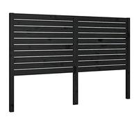 vidaXL Tête de lit Noir 146x4x100 cm Bois Massif de pin