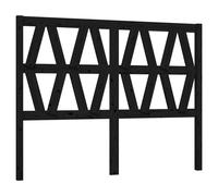 vidaXL Tête de Lit Accessoire de Lit Double Tête de Cadre de Lit Meuble de Chambre à Coucher Intérieur Noir 146x4x100 cm Bois Massif de Pin