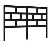 vidaXL Tête de lit noir 146x4x100 cm pin massif