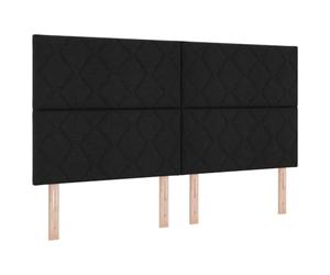 vidaXL Tête de lit Noir 180 cm Tissu | Un motif moderne avec des blocs en diamant, Tout est inclus pour l'assemblage, Doux au toucher grâce à son revêtement en