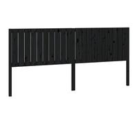 vidaXL Tête de lit Noir 205,5x4x100 cm Bois massif de pin