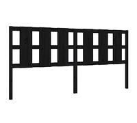 vidaXL Tête de lit Noir 205,5x4x100 cm Bois Massif de pin