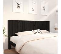 vidaXL Tête de lit Noir 205,5x4x100 cm Bois massif de pin 818894