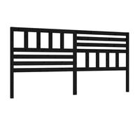 Hoofdbord 206x4x100 cm massief grenenhout zwart814168