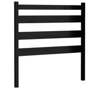 vidaXL Tête de lit Noir 81x4x100 cm Bois massif de pin Marron
