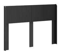 vidaXL Tête de lit Noir PB, Chambre, Tête de lit Moderne en Bois aggloméré, Style à Lattes, Décor Tendance, Élément Pratique pour Un Espace Contemporain