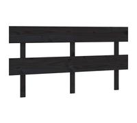 Vidaxl Tête De Lit Noir 164x3x81 Cm Bois Massif De Pin Marron