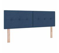 vidaXL Tête de lit réglable en Hauteur Bleu 160 cm Tissu | Ce style capitonné ajoute un petit plus à ta chambre, Les étagères réglables te laissent personnaliser ton confort,