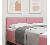 Tête de lit capitonnée rose 140 cm en velours 42007162