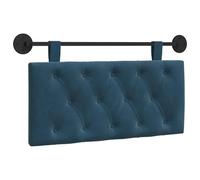 vidaXL Tête de lit Suspendue avec lumière LED Bleu Velours, Chambre Moderne, tête de lit Murale, en Velours, Bois, Gain de Place, Dossier décoratif, Doux au Toucher