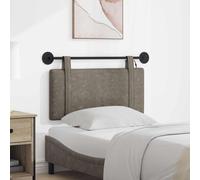vidaXL Tête de lit suspendue Avec lumière LED Gris PU antique