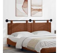 vidaXL Tête de lit suspendue Avec lumière LED Marron PU antique