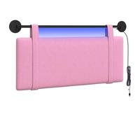 vidaXL Tête de lit Suspendue avec lumière LED Rose Tissu, Décor de Chambre, tête de lit rectangulaire Mural, Textile Compact, literie Tendance, Havre de Sommeil Luxe