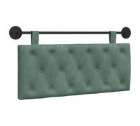 vidaXL Tête de lit Suspendue avec lumière LED Vert Mer Velours, Chambre Moderne, tête de lit Murale, en Velours, Bois, Gain de Place, Dossier décoratif, Doux au Toucher