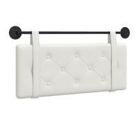 vidaXL Tête de lit Suspendue Blanc 110 x 55 x 5 cm Simili Cuir, Tête de lit Moderne, rectangulaire, à Montage Mural, Dossier rembourré, Design Minimaliste, élégant et Gain de Place
