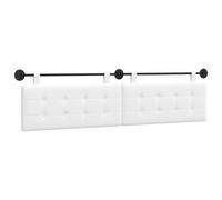 vidaXL Tête de lit suspendue Blanc tissu 42032000