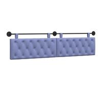 vidaXL Tête de lit Suspendue Bleu Denim 210 x 55 x 7 cm Tissu, Chambre à Coucher, tête de lit en Tissu, Design Moderne à Monter au Mur, Dossier Doux et Confortable, Gain de Place