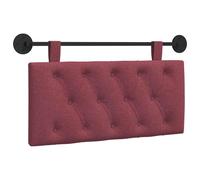 vidaXL Tête de lit Suspendue Bordeaux 100 x 55 x 7 cm Tissu, Chambre à Coucher, tête de lit en Tissu, Design Moderne à Monter au Mur, Dossier Doux et Confortable, Gain de Place