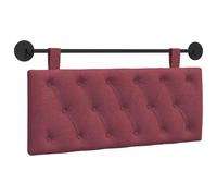 vidaXL Tête de lit Suspendue Bordeaux 110 x 55 x 7 cm Tissu, Chambre à Coucher, tête de lit en Tissu, Design Moderne à Monter au Mur, Dossier Doux et Confortable, Gain de Place