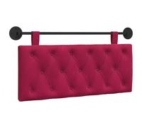 vidaXL Tête de lit Suspendue Bordeaux 110 x 55 x 7 cm Velours, Tête de lit Murale Moderne, en Velours, rectangulaire, rembourrée, capitonnée, Bois Composite, Gain de Place