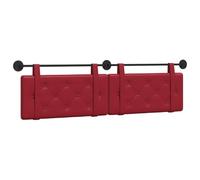 vidaXL Tête de lit Suspendue Bordeaux 170 x 55 x 5 cm Simili Cuir, Tête de lit Moderne, rectangulaire, à Montage Mural, Dossier rembourré, Design Minimaliste, élégant et Gain de Place