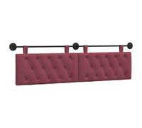 vidaXL Tête de lit Suspendue Bordeaux 170 x 55 x 7 cm Tissu, Chambre à Coucher, tête de lit en Tissu, Design Moderne à Monter au Mur, Dossier Doux et Confortable, Gain de Place