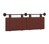 vidaXL Tête de lit Suspendue Brun Brillant PU Antique, Tête de lit Murale Moderne, en Mousse PU, déco stylée, Soutien Confortable, Accent Contemporain