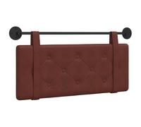 vidaXL Tête de lit Suspendue Brun Brillant PU Antique, Tête de lit Murale Moderne, rectangulaire, Gain de Place, élégante déco intérieure, Meuble Contemporain