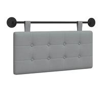 vidaXL Tête de lit Suspendue Gris Clair 100 x 55 x 5 cm Tissu, Têtière Moderne et rembourrée de Forme rectangulaire, montée au Mur, pour Une déco Confortable et Gain de Place.